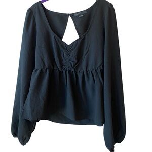 Sanctuary Lulu Blouse Black Size Large